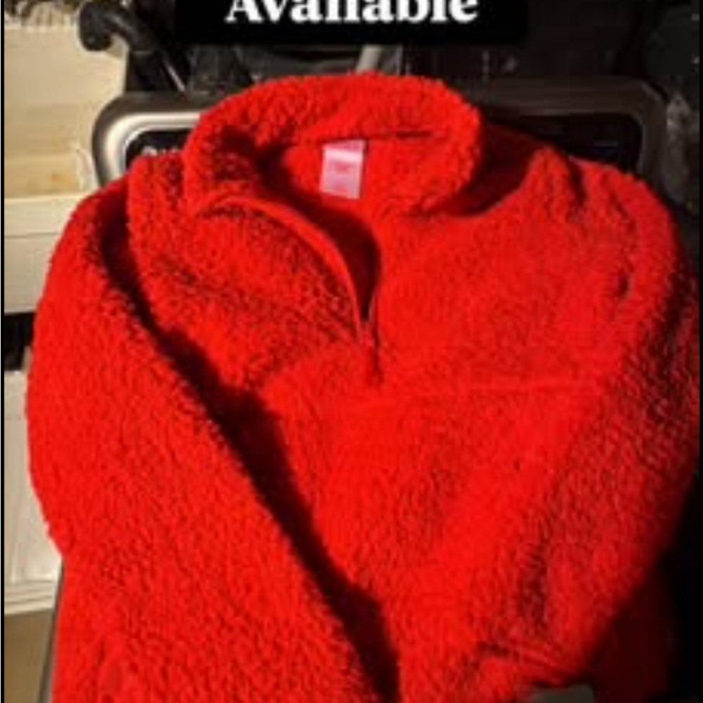 Cozy Red Fleece Pullover